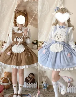 Kitsune Corudroy Suspender Dress