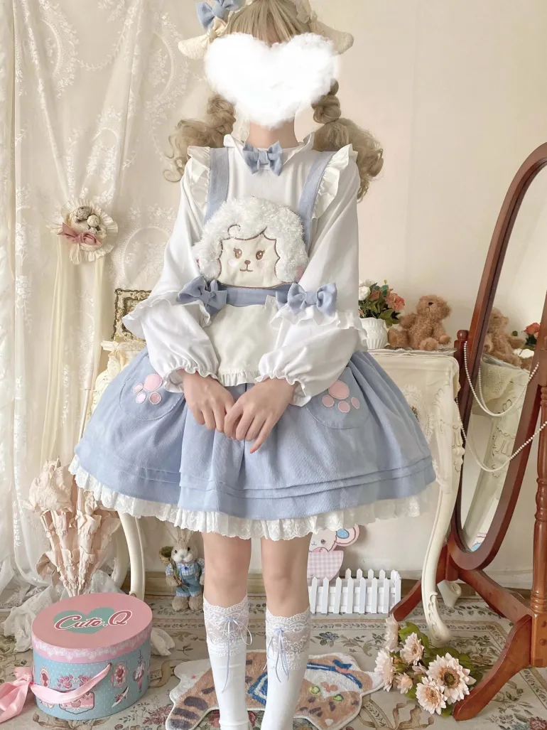Kitsune Corudroy Suspender Dress