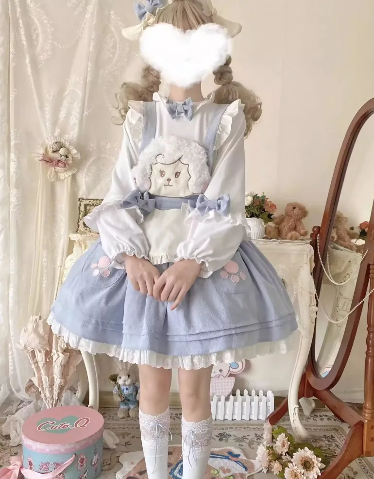 Kitsune Corudroy Suspender Dress
