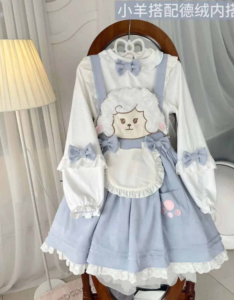 Kitsune Corudroy Suspender Dress