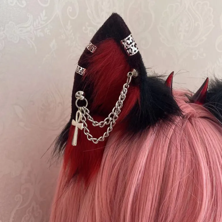 Kitsune Ears With Chains