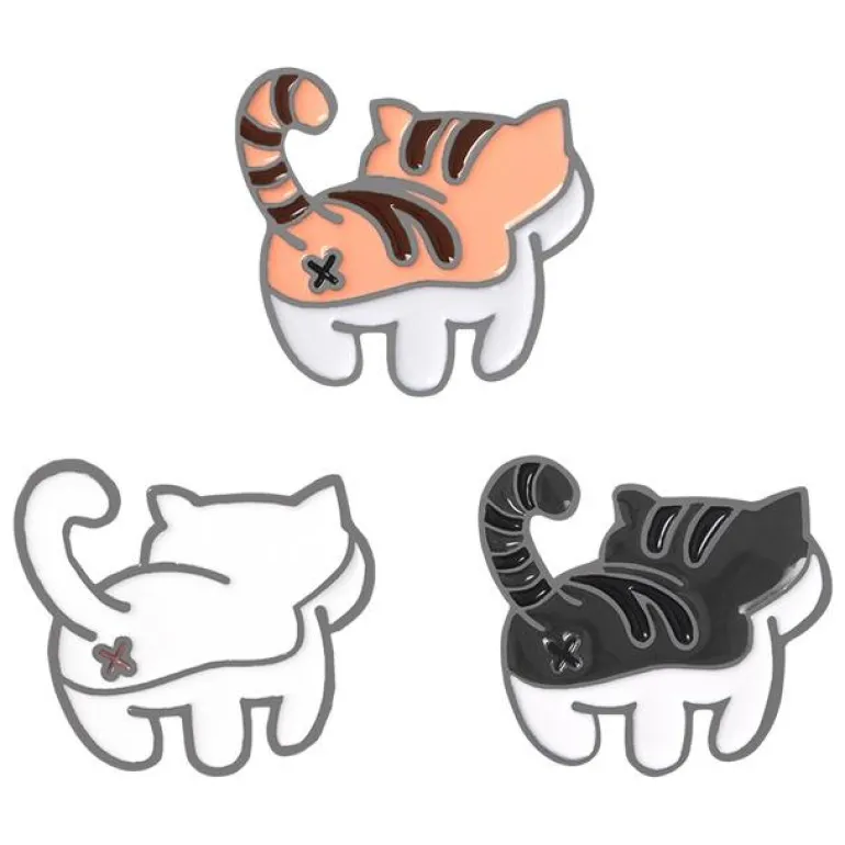 Kitten Bum Enamel Pins