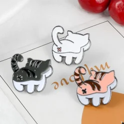 Kitten Bum Enamel Pins