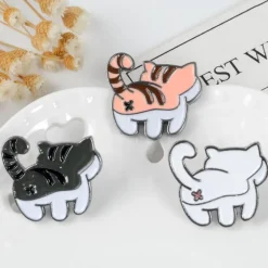 Kitten Bum Enamel Pins