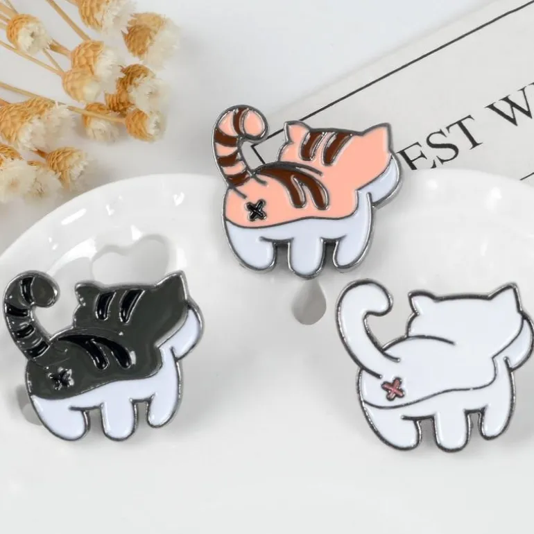 Kitten Bum Enamel Pins