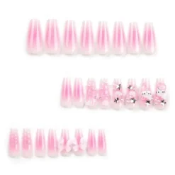 Kitty Square Long 3D Press On Nails