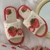 Knit Strawberry Slides