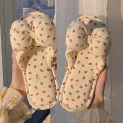 Knit Strawberry Slides