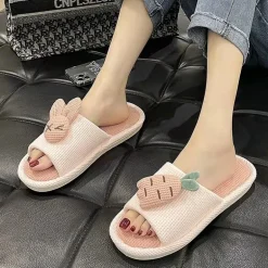 Knit Strawberry Slides