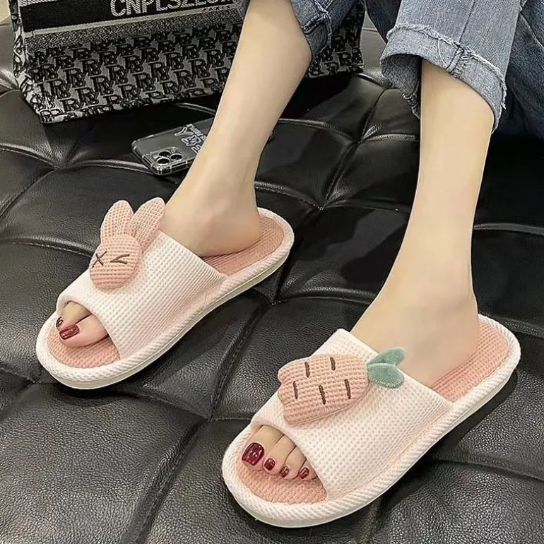 Knit Strawberry Slides