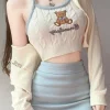 Knit Teddy Crop Top