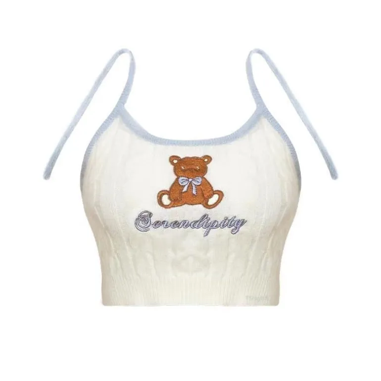 Knit Teddy Crop Top
