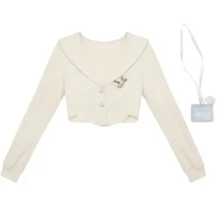 Knit Teddy Crop Top