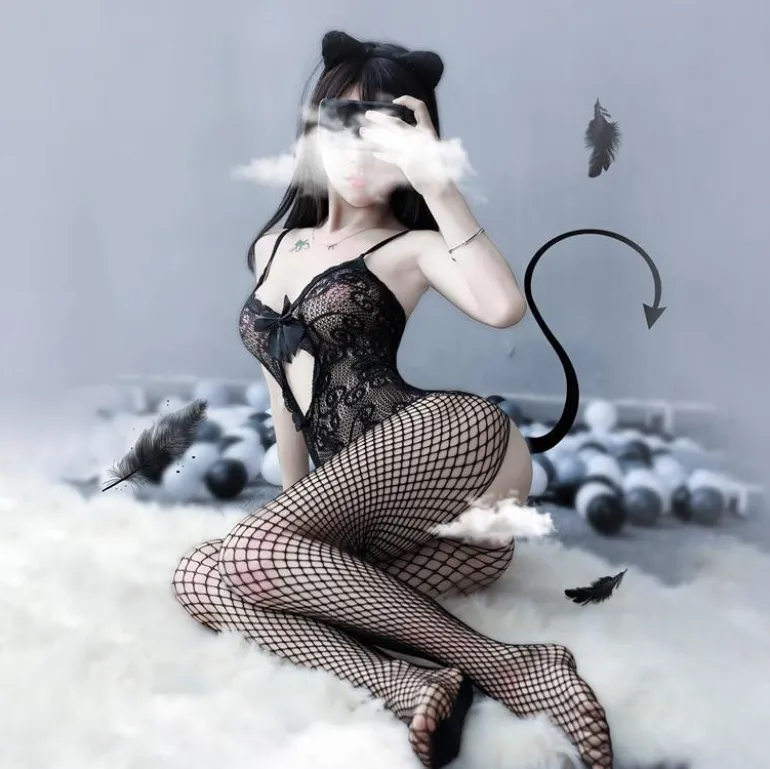 Lace Fishnet Bodysuit