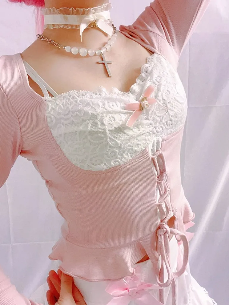 Lace Knit Princess Sweater