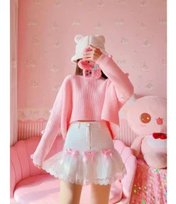 Lace Ribbon Lolita Skirt