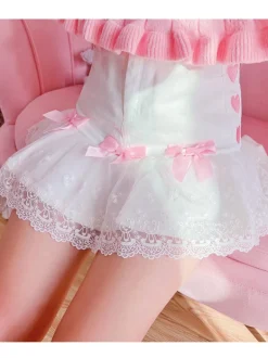 Lace Ribbon Lolita Skirt