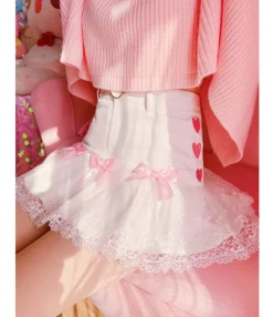Lace Ribbon Lolita Skirt