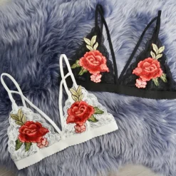 Lace Rose Strappy Bra