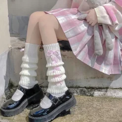 Lace Up Bow Leg Warmers
