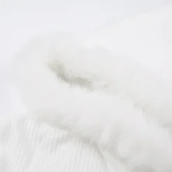 Lace Up Fur Hooded Cardigan