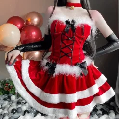 Lace Up Santa Dress + Costume