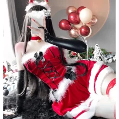 Lace Up Santa Dress + Costume