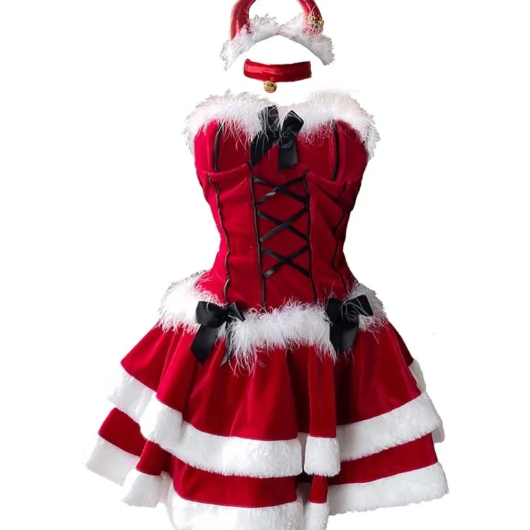 Lace Up Santa Dress + Costume