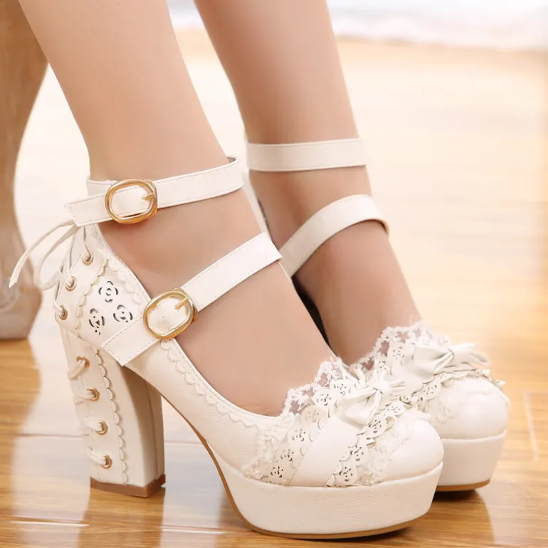 Lacy Corset High Heels