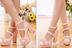 Lacy Corset High Heels