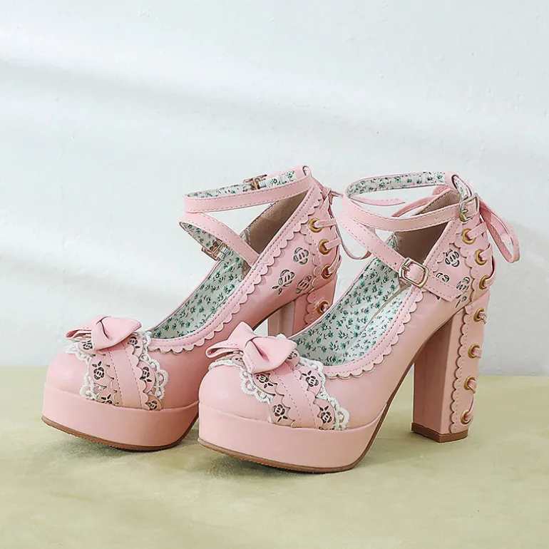 Lacy Corset High Heels