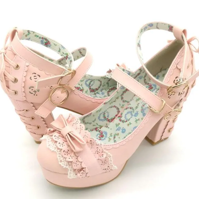Lacy Corset High Heels