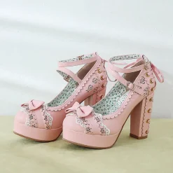Lacy Corset High Heels