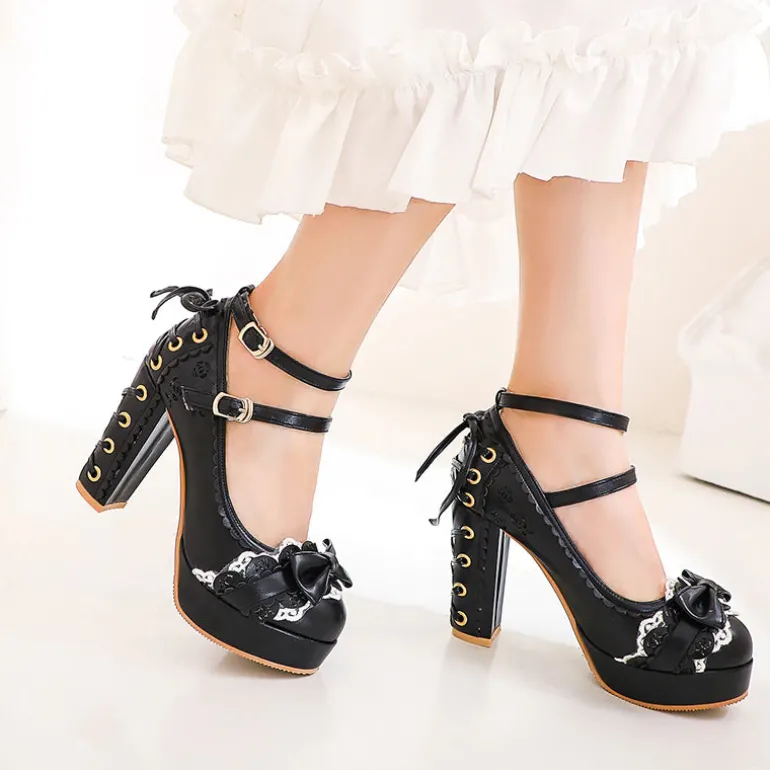 Lacy Corset High Heels