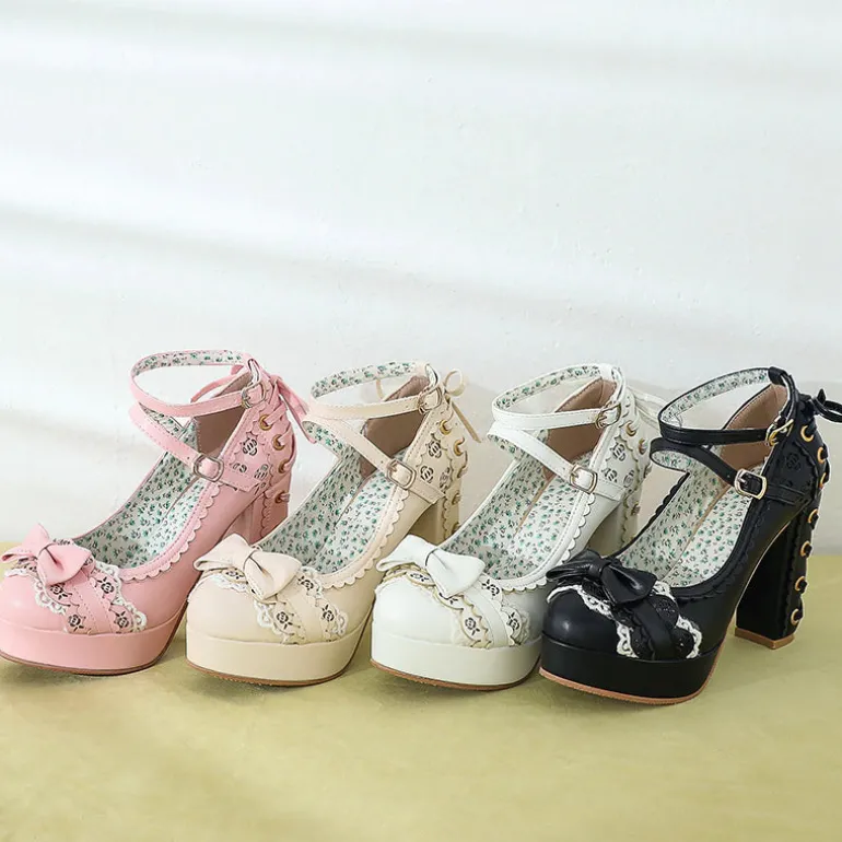 Lacy Corset High Heels