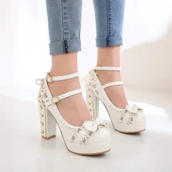 Lacy Corset High Heels