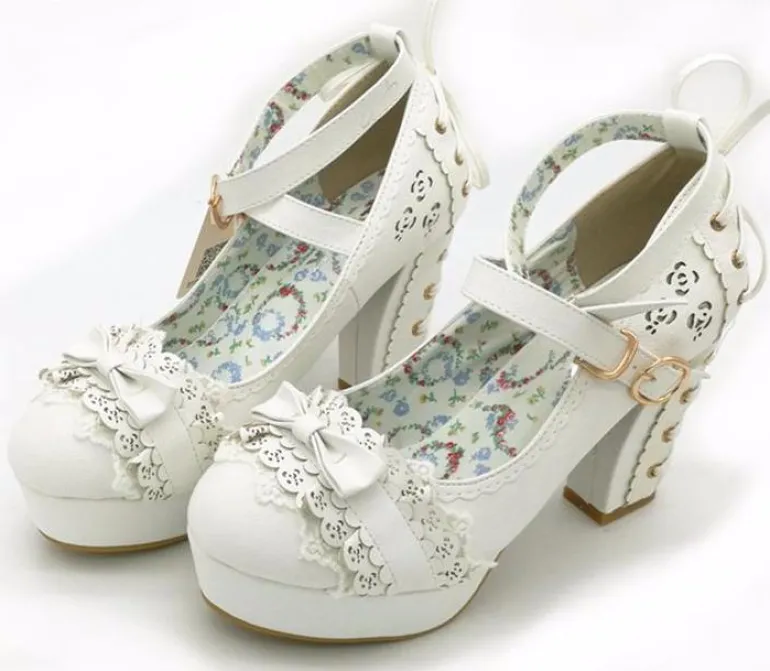 Lacy Corset High Heels