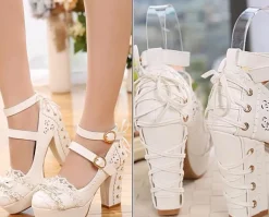 Lacy Corset High Heels