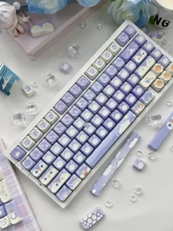 Lavender Penguin Full Key Cap Set