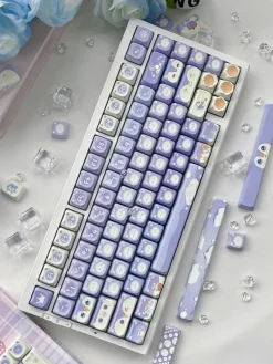 Lavender Penguin Full Key Cap Set
