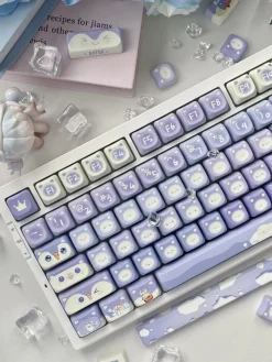 Lavender Penguin Full Key Cap Set