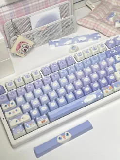 Lavender Penguin Full Key Cap Set