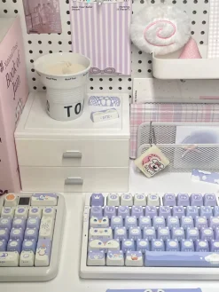 Lavender Penguin Full Key Cap Set