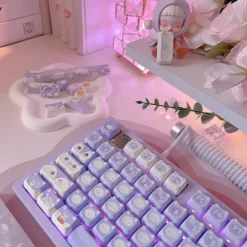 Lavender Penguin Full Key Cap Set