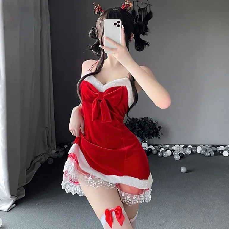 Layered Santa Ribbon Dress