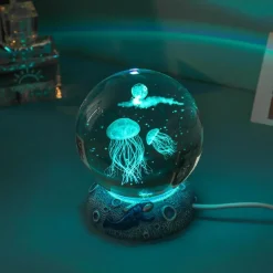 LED Aquamarine Life Snow Globe