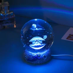 LED Aquamarine Life Snow Globe