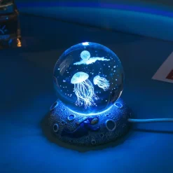 LED Aquamarine Life Snow Globe
