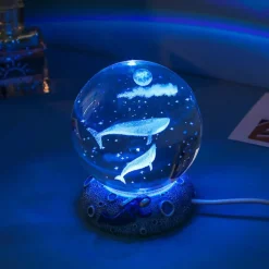 LED Aquamarine Life Snow Globe