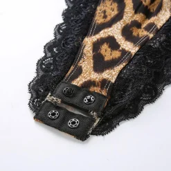 Leopard Lace Back Bodysuit